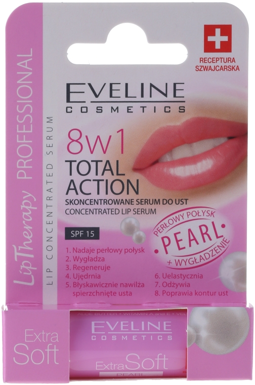 Serum regenerujące do ust Pearl Extra Soft Bio - Eveline Cosmetics Extra Soft