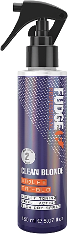 Fioletowy spray do włosów - Fudge Clean Blonde Violet Tri-Blo — Zdjęcie N2