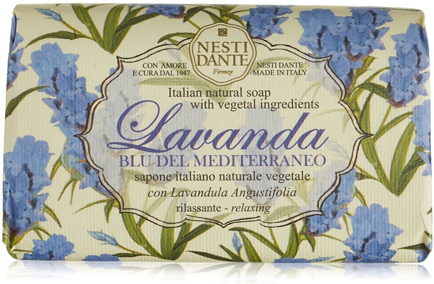 Naturalne mydło lawendowe w kostce - Nesti Dante Lavanda Blu del Mediterraneo Soap — Zdjęcie N1