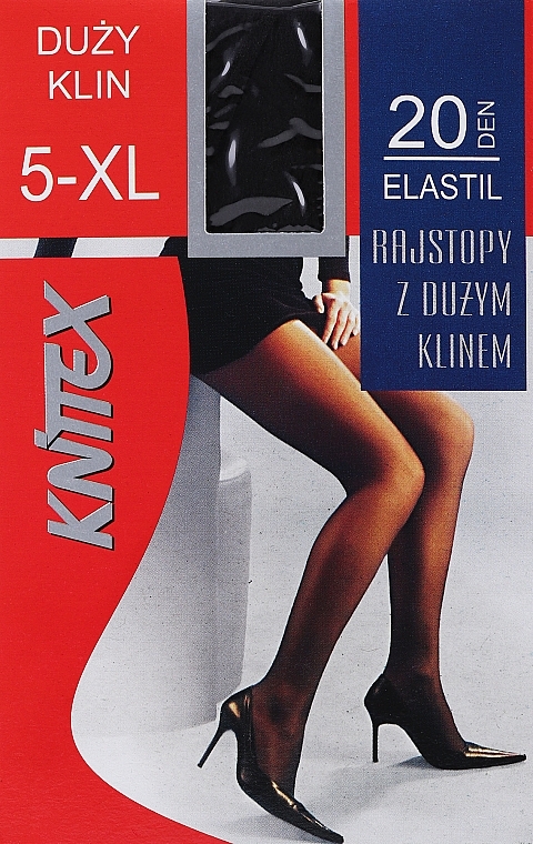 Rajstopy damskie Elastil 20 DEN, nero - Knittex — Zdjęcie N4