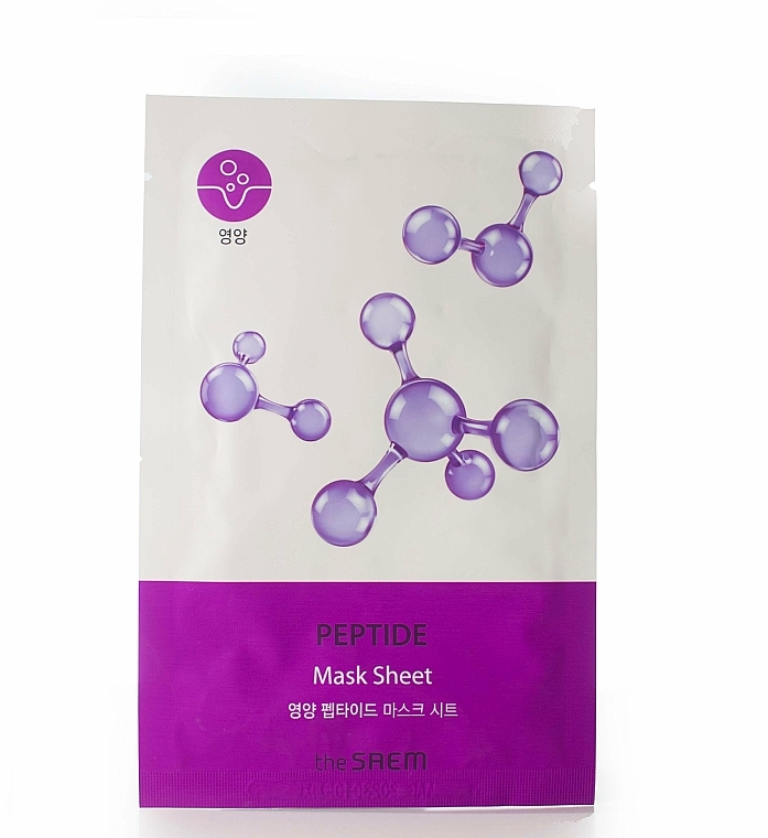 Nawilżająca maseczka w płachcie do twarzy z peptydami - The Saem Bio Solution Nourishing Peptide Mask Sheet — Zdjęcie N1
