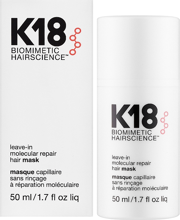 Maska bez spłukiwania do włosów - K18 Hair Biomimetic Hairscience Leave-in Molecular Repair Mask — Zdjęcie N4