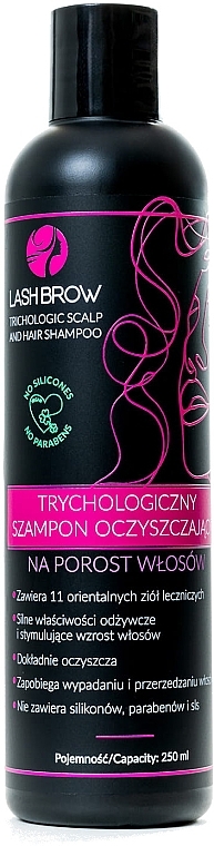 Trychologiczny szampon oczyszczający do włosów i skóry głowy - Lash Brow Trichologic Scalp And Hair Shampoo — Zdjęcie N1