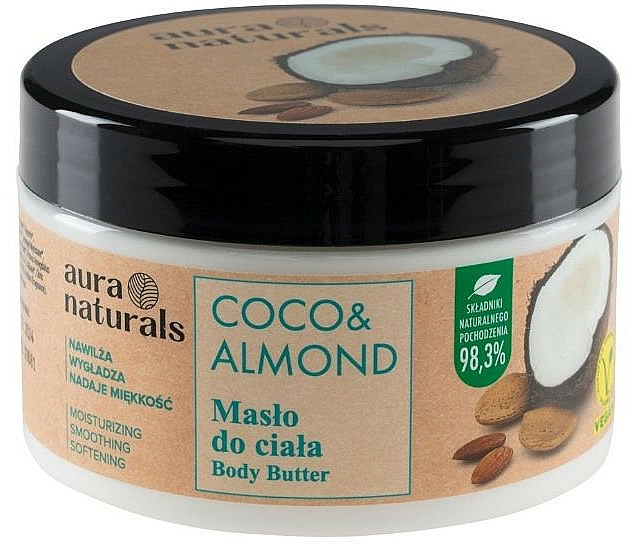 Masło do ciała Kokos i migdał - Aura Naturals Coco & Almond Body Butter — Zdjęcie N1
