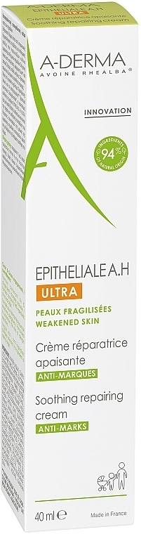 Ultra regenerujący krem do pielęgnacji zniszczonej skóry - A-Derma Epitheliale A.H Ultra Soothing Repairing Cream  — Zdjęcie N3