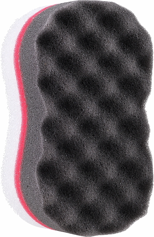 Gąbka pod prysznic Sport, czarna z czerwoną obwódką - LULA — Zdjęcie N1