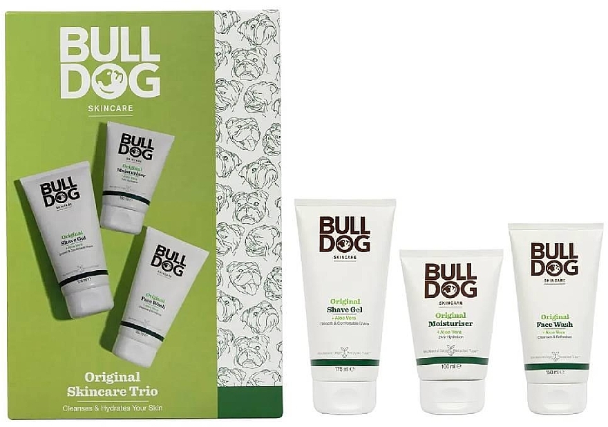 Zestaw - Bulldog Skincare Original Skincare Trio Set (sh/gel/175mln + f/wash/150ml + f/cr/100ml) — Zdjęcie N2