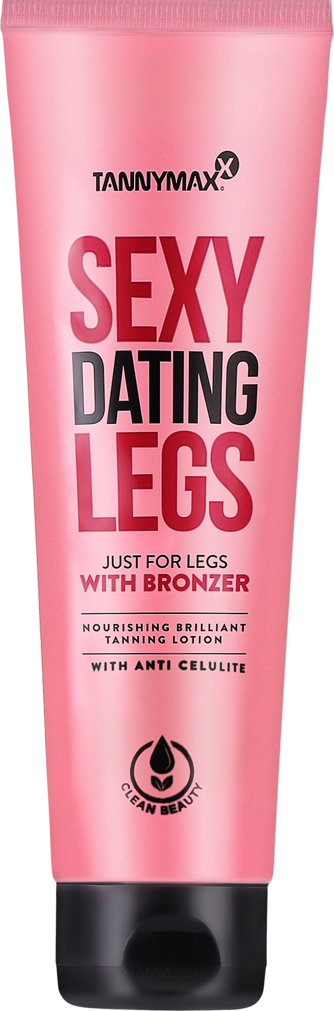 Odżywczy balsam do opalania nóg, o działaniu antycellulitowym - Tannymaxx Sexy Dating Legs With Bronzer Anti-Celulite Very Dark Tanning + Bronzer — Zdjęcie 150 ml
