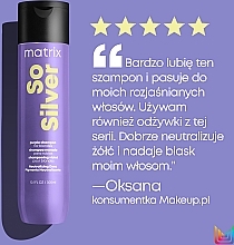 Szampon neutralizujący niechciany żółty odcień włosów - Matrix Total Results Color Obsessed So Silver Shampoo — Zdjęcie N7