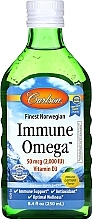 Kwas omega-3 z witaminą D3 na odporność Cytryna - Carlson Labs Immune Omega Natural Lemon — Zdjęcie N1