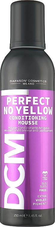 Pianka do włosów przeciw żółknięciu - DCM Perfect No Yellow Conditioning Mousse  — Zdjęcie N1