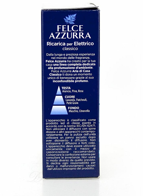 Elektryczny odświeżacz powietrza - Felce Azzurra Classico (wymienny wkład) — Zdjęcie N3