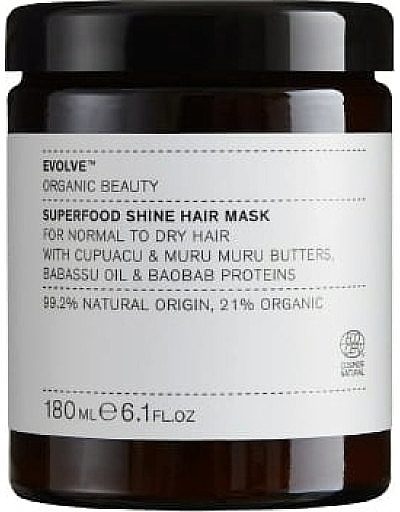 Maska dla lśniących włosów - Evolve Beauty Superfood Shine Hair Mask — Zdjęcie N1