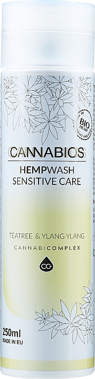Konopny żel pod prysznic z olejkiem z drzewa herbacianego i ylang ylang - Cannabios Hemp Wash Sensitive Care — Zdjęcie N1