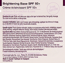 Rozświetlający podkład SPF 50+ z efektem koloryzującym - Purles Brightening Base SPF 50+ (próbka) — Zdjęcie N2