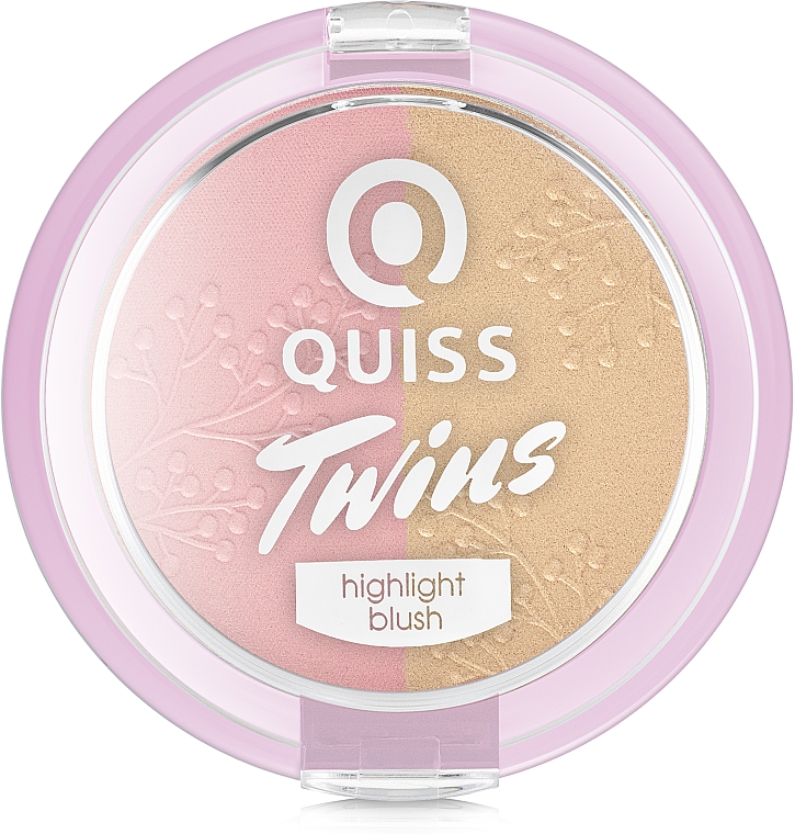 Róż i rozświetlacz do twarzy - Quiss Twins Highlight & Blush — Zdjęcie N2