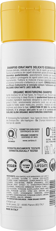 Organiczny szampon nawilżający z kwasem hialuronowym - Athena's L'Erboristica Trico Bio Shampoo Idratante Con Acido Jaluronico "Luce Sublime" — Zdjęcie N2