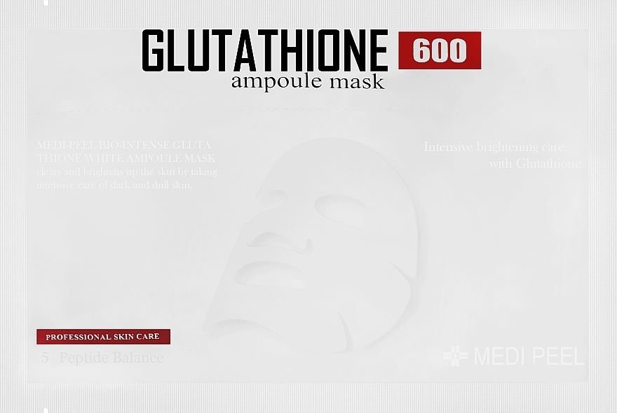 Maska antyoksydacyjna z glutationem i witaminami - MEDIPEEL Bio-Intense Glutathione White Ampoule Mask — Zdjęcie N1