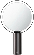 Lusterko kosmetyczne z podświetleniem, czarne - Amiro LED Mirror Black — Zdjęcie N3