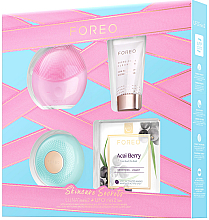 Kup Zestaw - Foreo Skincare Secrets Luna Mini 2 + UFO Mini 2 Set (accessories/2pcs + foam/20ml + mask/6x6g)