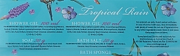 Zestaw kosmetyków o zapachu tropikalnego deszczu - Spa Moments Tropical Rain (sh/gel 100 ml + sh/gel 100 ml + bath/salt 50 + soap 50 g + sh/sponge) — Zdjęcie N3