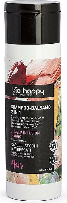 Szampon i odżywka 2 w 1 do włosów - Bio Happy Jungle Infusion Mango Conditioning Shampoo