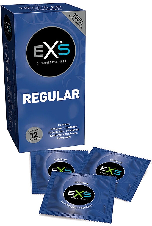 Prezerwatywy klasyczne, 12 szt. - EXS Condoms Regular — Zdjęcie N1