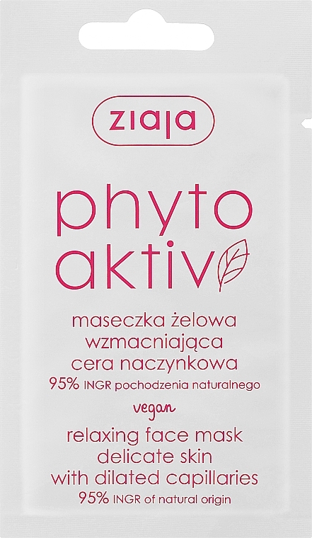 Wzmacniająca maseczka żelowa do cery naczynkowej - Ziaja PhytoAktiv