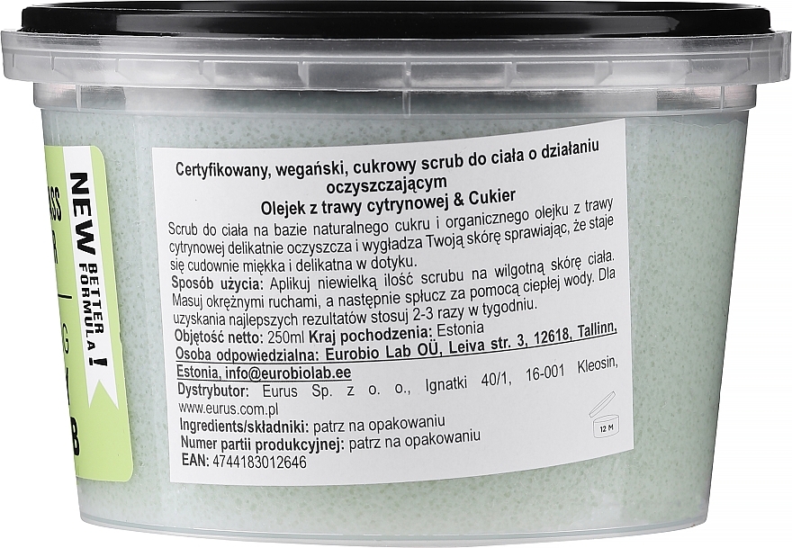 Scrub do ciała Prowansalska trawa cytrynowa - Organic Shop Body Scrub Lemongrass and Sugar — Zdjęcie N2
