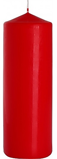 Świeca cylindryczna 80x250 mm, czerwona - Bispol — Zdjęcie N1