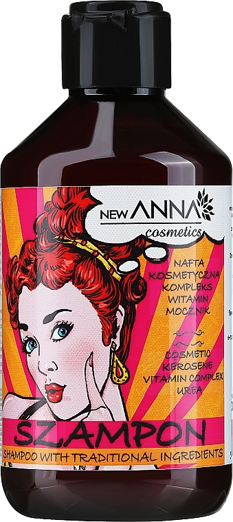 Szampon do włosów z naftą, kompleksem witamin i mocznikiem - New Anna Cosmetics — Zdjęcie N1