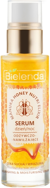 Odżywczo-nawilżające serum do twarzy Miód Manuka i mleczko pszczele - Bielenda Manuka Honey Nutri Elixir Serum — Zdjęcie N2