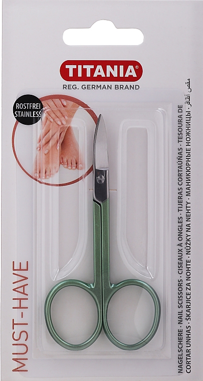 Nożyczki do paznokci, zielone - Titania Nail Scissors Green — Zdjęcie N1
