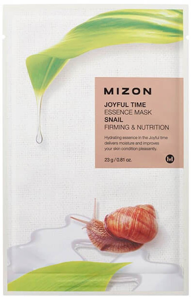Ujędrniająca maska odżywcza na tkaninie Ekstrakt ze śluzu ślimaka - Mizon Joyful Time Essence Mask Snail — Zdjęcie N1