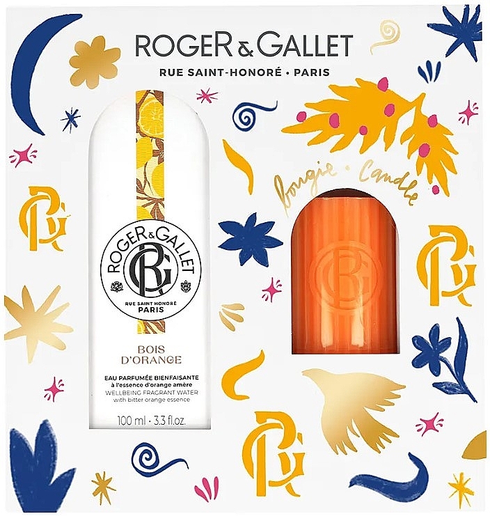 Roger&Gallet Bois D'Orange - Zestaw (fr/water/100ml + candle/75g) — Zdjęcie N1