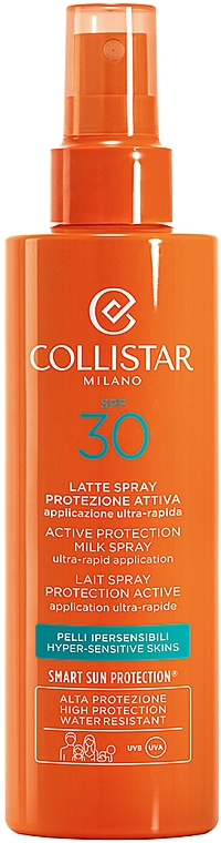 Spray przeciwsłoneczny SPF 30 - Collistar Sun Care Active Protection Milk Spray Ultra-Rapid Application SPF30 — Zdjęcie N1
