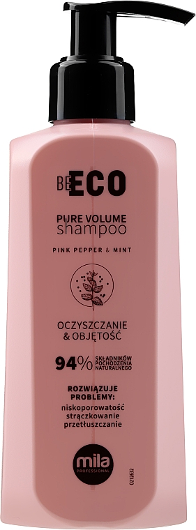 Szampon zwiększający objętość włosów - Mila Professional Be Eco Pure Volume Shampoo — Zdjęcie N1