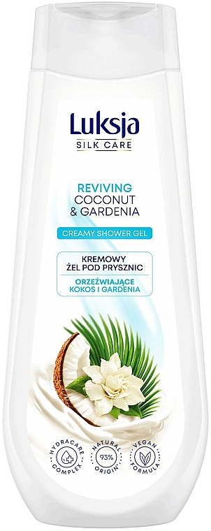 Żel pod prysznic Kokos i gardenia - Luksja Silk Care Reviving Coconut&Gardenia Creamy Shower Gel — Zdjęcie N1