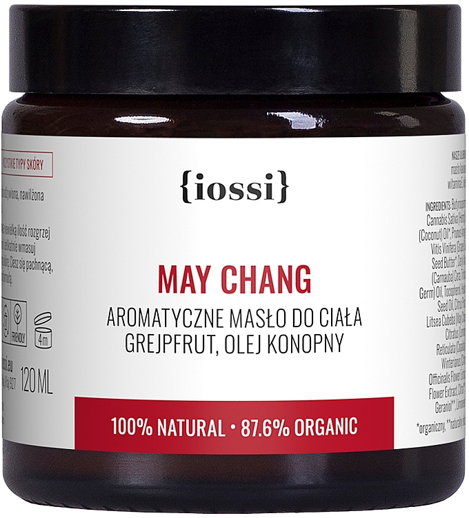 Regenerujące masło do ciała z olejem konopnym May Chang - Iossi — Zdjęcie N1