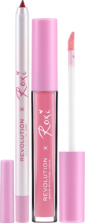 Zestaw - Makeup Revolution x Roxi Cherry Blossom Lip Set (lip/pencil/1g + lip/gloss/3ml) — Zdjęcie N2