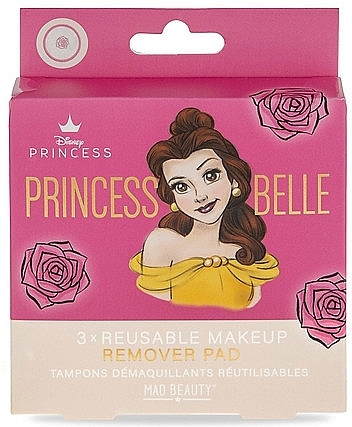 Oczyszczające płatki do twarzy wielokrotnego użytku - Mad Beauty Disney Princess Remover Pad Belle — Zdjęcie N2