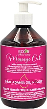 Olejek do masażu z olejkiem makadamia i olejkiem różanym - Eco U Macadamia Oil & Rose Massage Oil — Zdjęcie N1