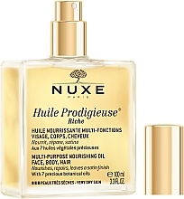 Intensywnie odżywiający olejek pielęgnacyjny o wielu zastosowaniach - Nuxe Huile Prodigieuse® Riche — Zdjęcie N2