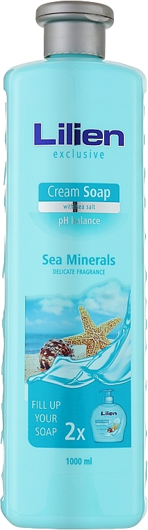 Kremowe mydło w płynie Morskie minerały - Lilien Sea Minerals Cream Soap (wymienny wkład) — Zdjęcie N1