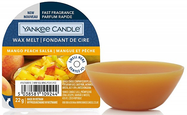 Aromatyczny wosk do kominka - Yankee Candle Wax Melt Mango Peach Salsa  — Zdjęcie N2