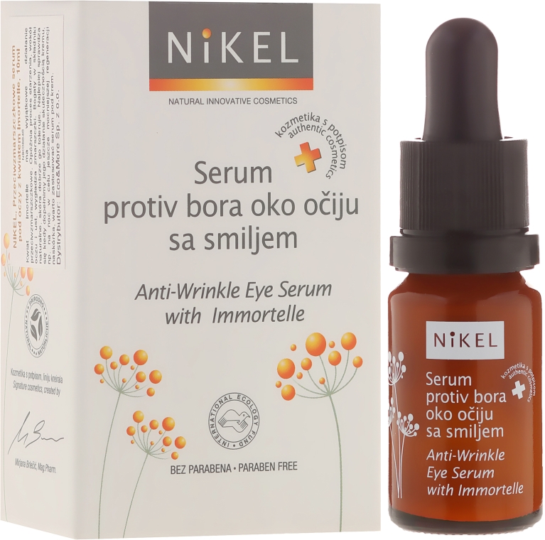 Przeciwzmarszczkowe serum pod oczy z wyciągiem z kwiatów kocanki - Nikel Anti-Wrinkle Eye Serum — Zdjęcie N1