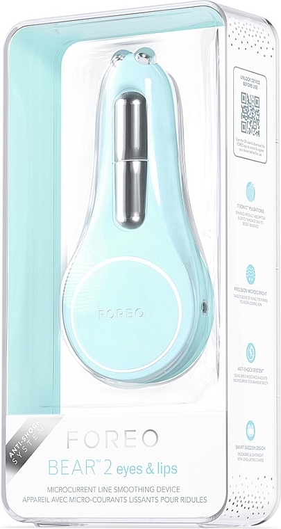 Urządzenie mikroprądowe do okolic oczu i ust - Foreo Bear 2 Eyes & Lips Arctic Blue — Zdjęcie N2