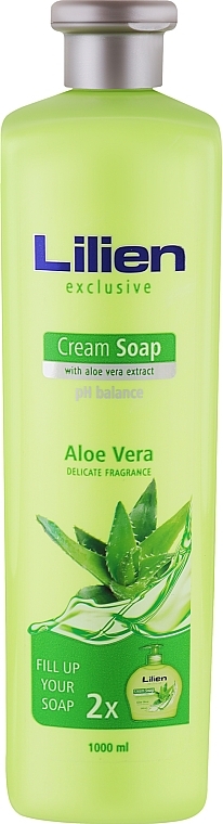 Kremowe mydło w płynie Aloes - Lilien Aloe Vera Cream Soap (wymienny wkład) — Zdjęcie N1