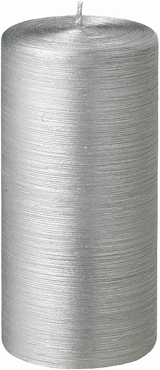 Świeca cylindryczna, średnica 7 cm, wysokość 15 cm - Bougies La Francaise Cylindre Candle Argent — Zdjęcie N1