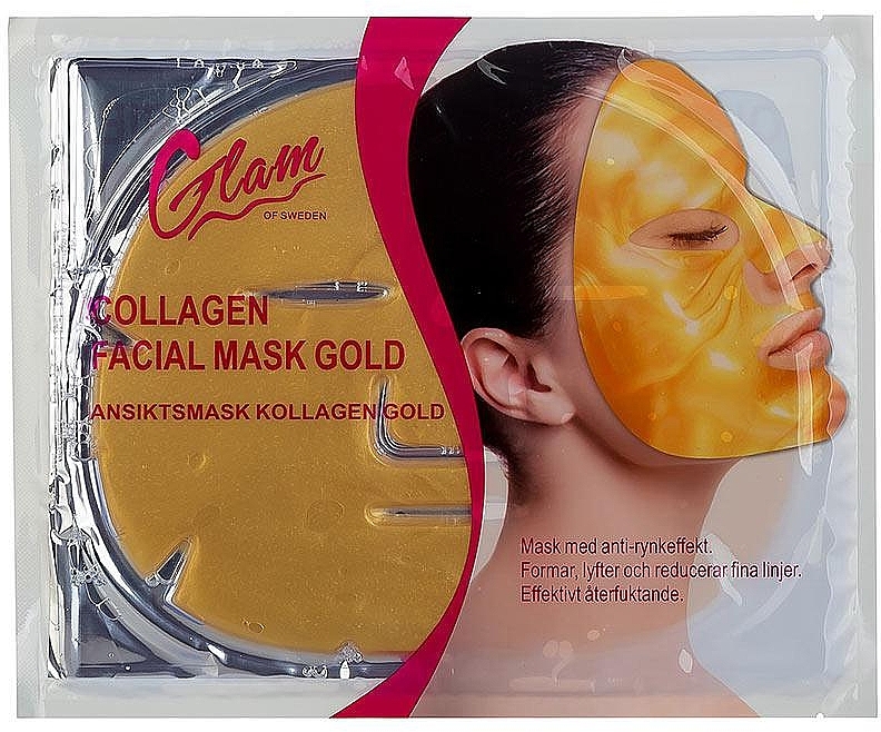Kolagenowa maska do twarzy - Glam Of Sweden Collagen Facial Mask Gold — Zdjęcie N1